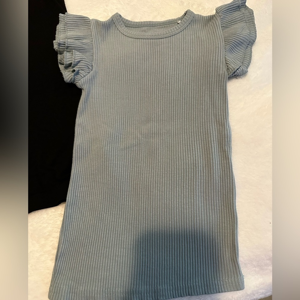 Little Sleepies Storm Flutter Sleeve Ribbed Tee 18-24mo